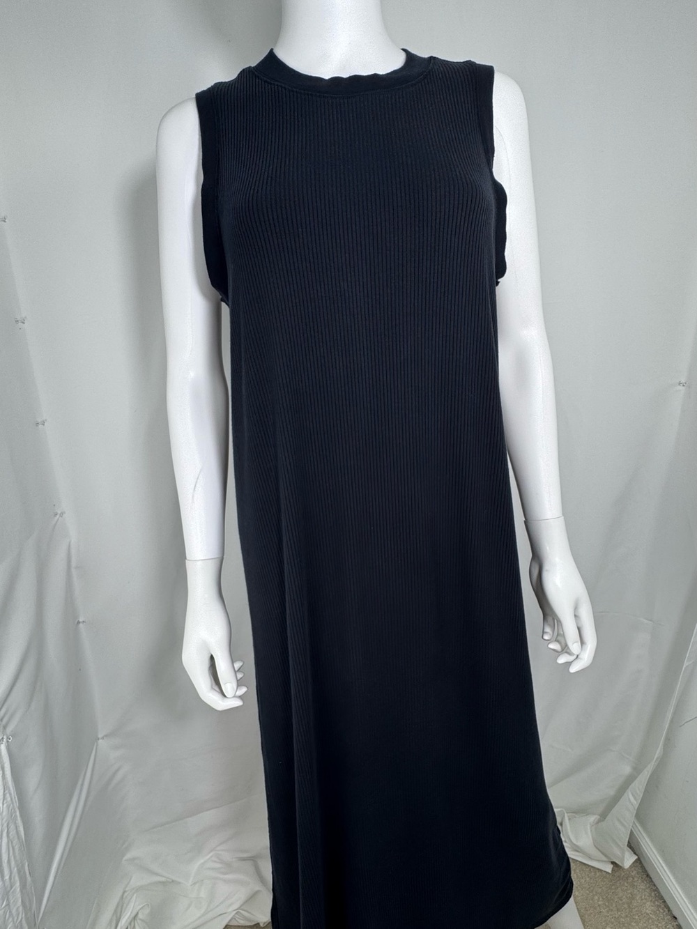 Richer Poorer Black Rib Column Maxi Dress Small
